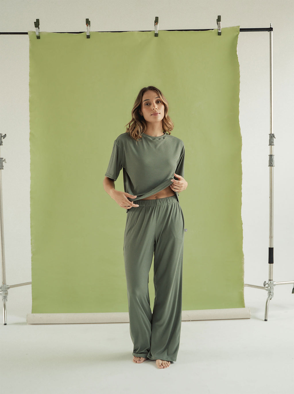 Cozy Rib Set - Green Oil