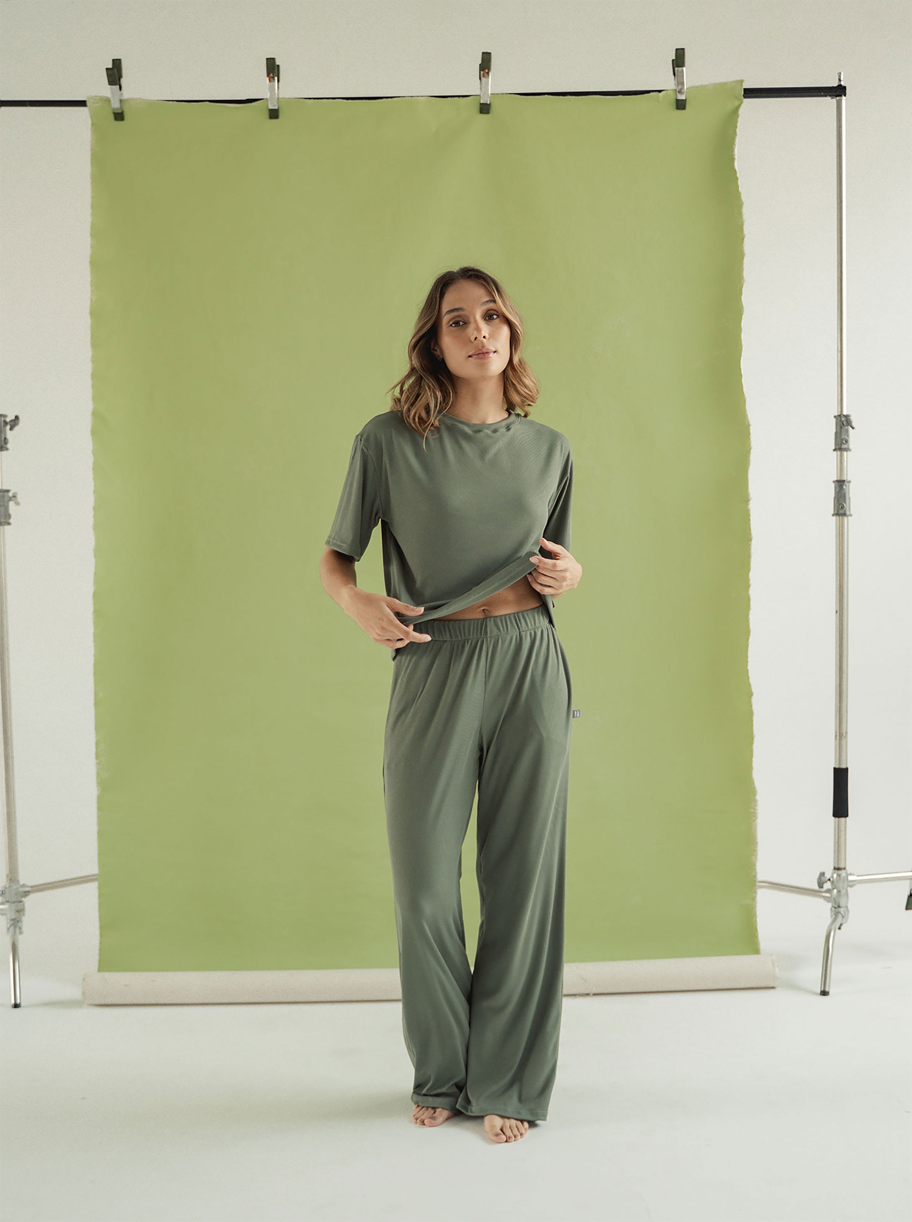 Cozy Rib Set - Green Oil