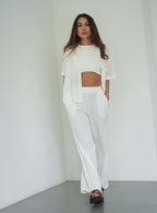 Set Breezy Creamy Palazzo