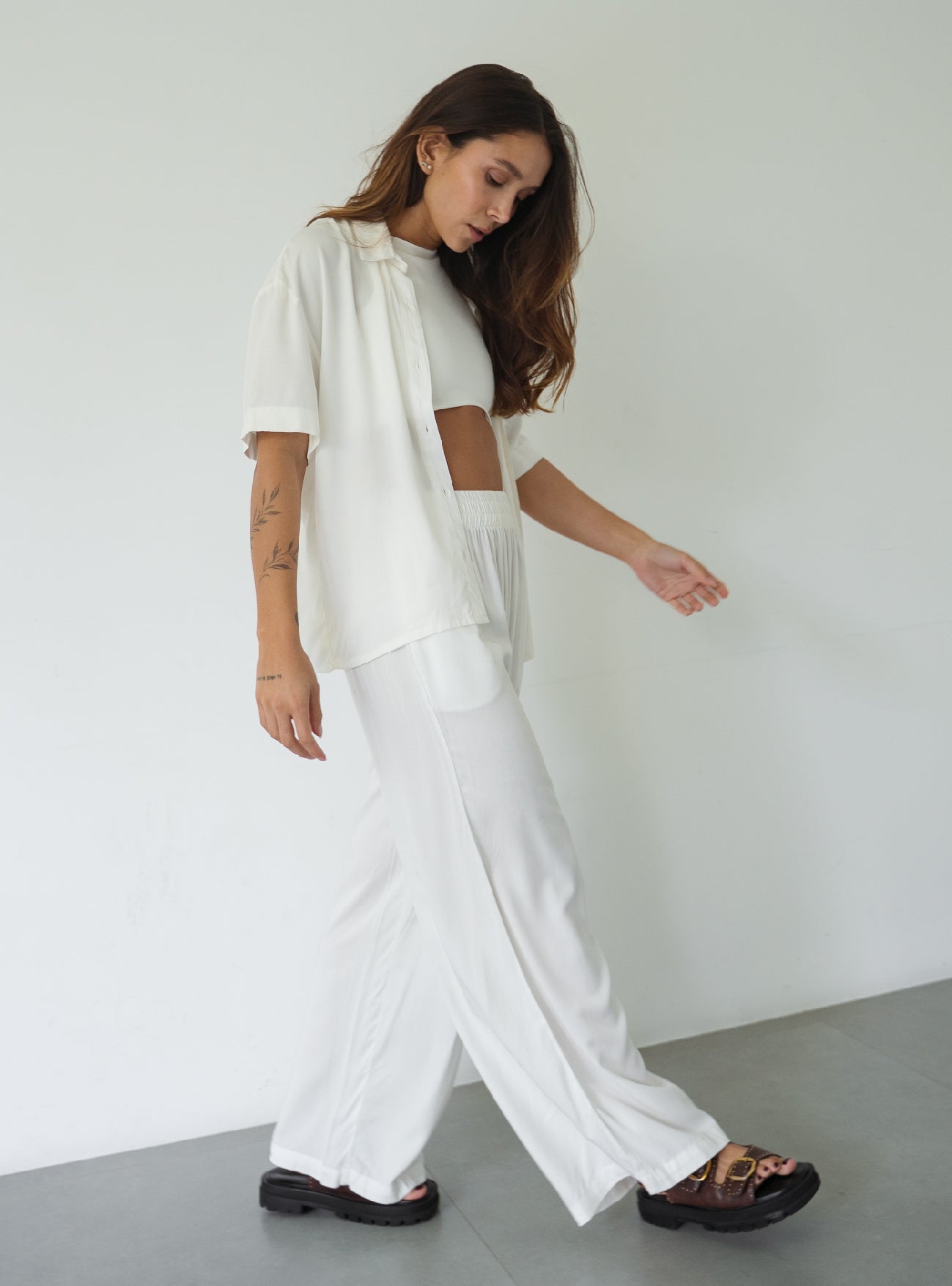Set Breezy Creamy Palazzo
