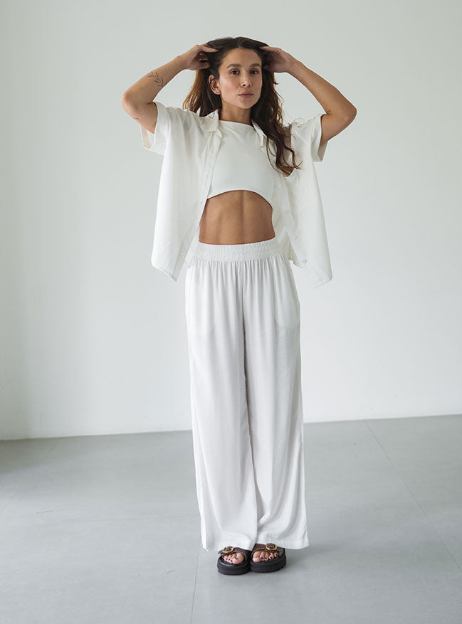 Palazzo Breezy Creamy