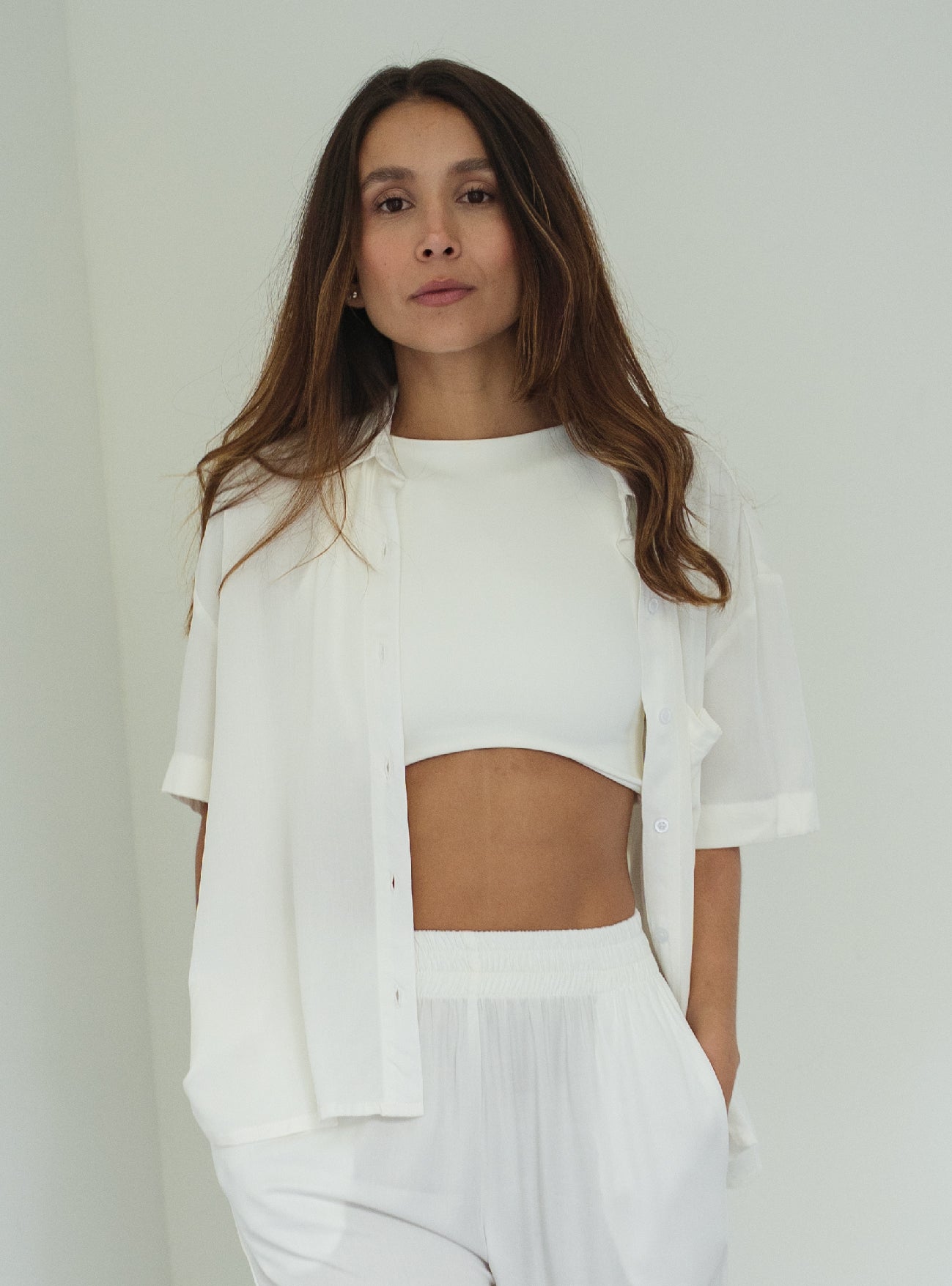 Set Breezy Creamy Palazzo