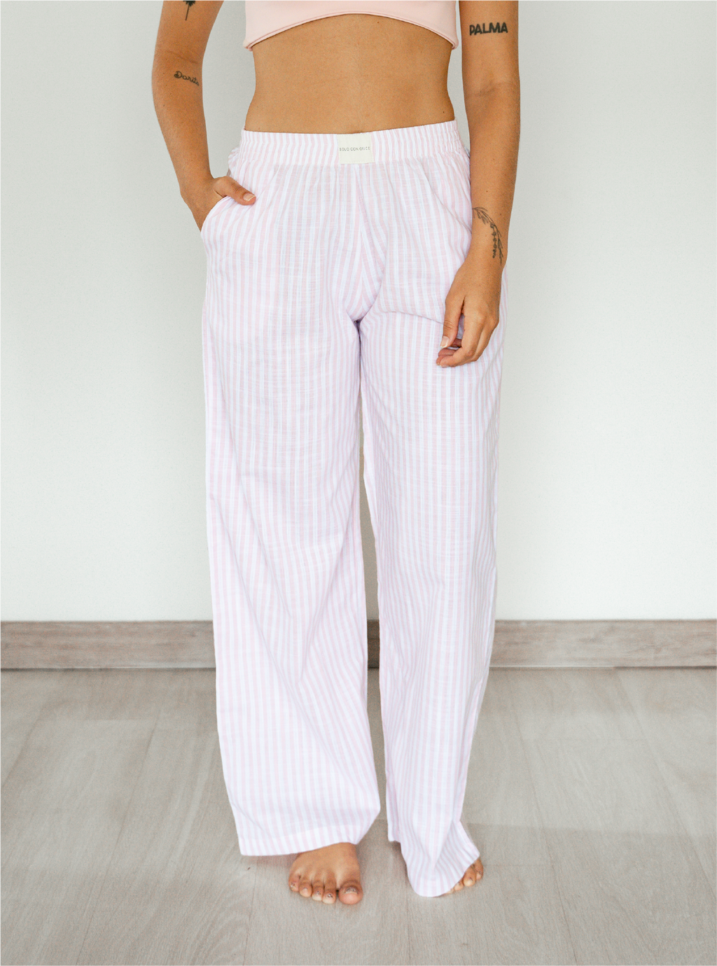 Pantalon Mujer Resort Rayas - Rose