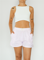 Short Resort Rayas - Rose