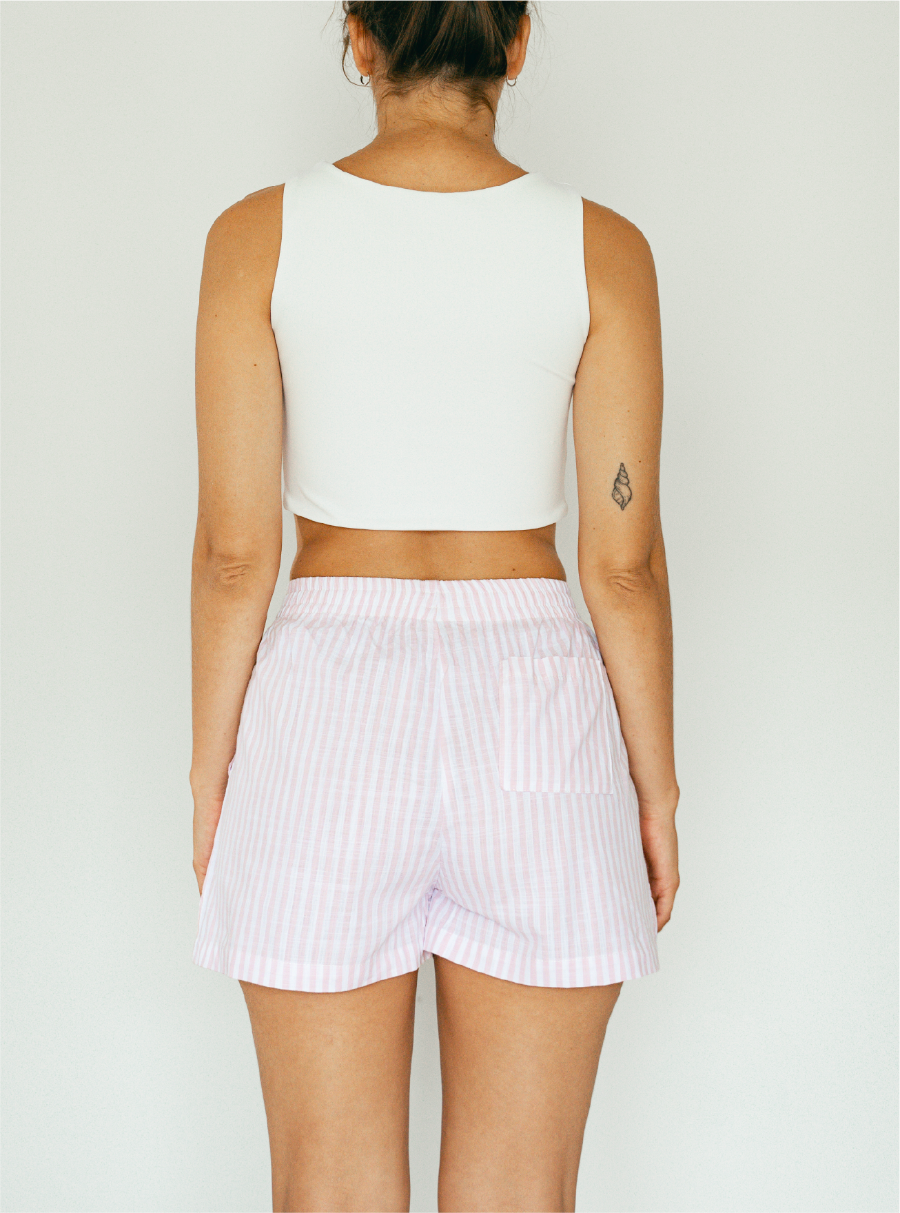 Short Resort Rayas - Rose