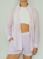 Short Resort Rayas - Rose