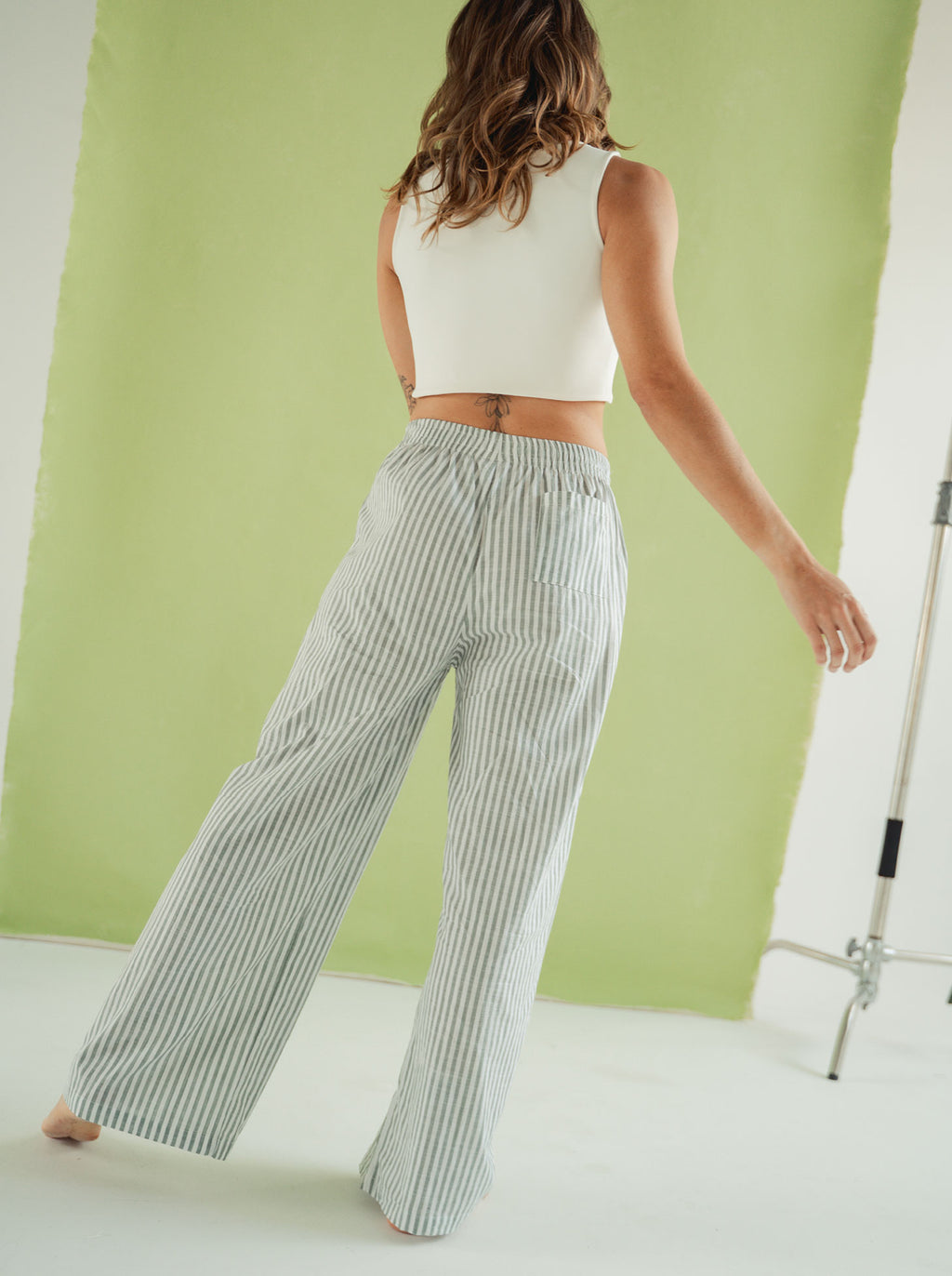 Pantalon Mujer Resort Rayas - Militar