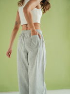 Pantalon Mujer Resort Rayas - Militar