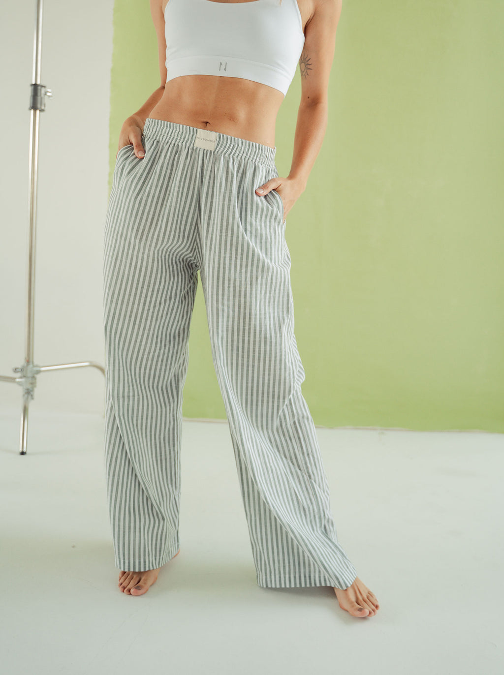 Pantalon Mujer Resort Rayas - Militar