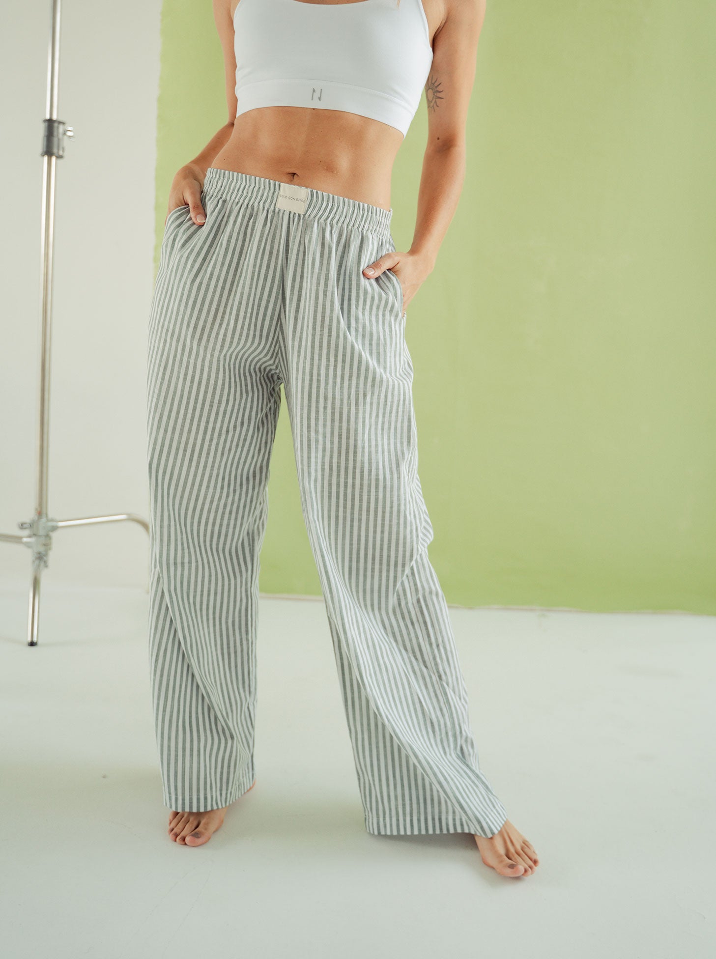 Pantalon Mujer Resort Rayas - Militar