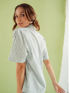 Camisa Resort Rayas Corta - Militar