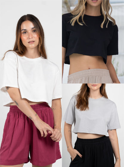 Pack X3 T-shirt Crop