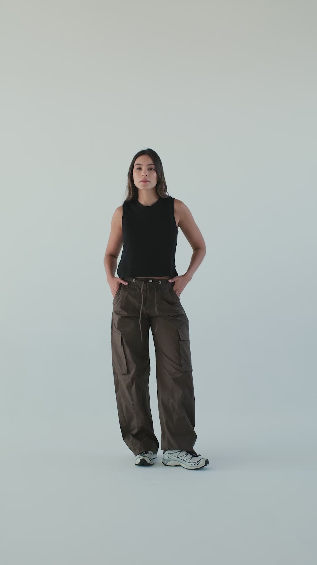 Pantalon Wide Cargo Militar