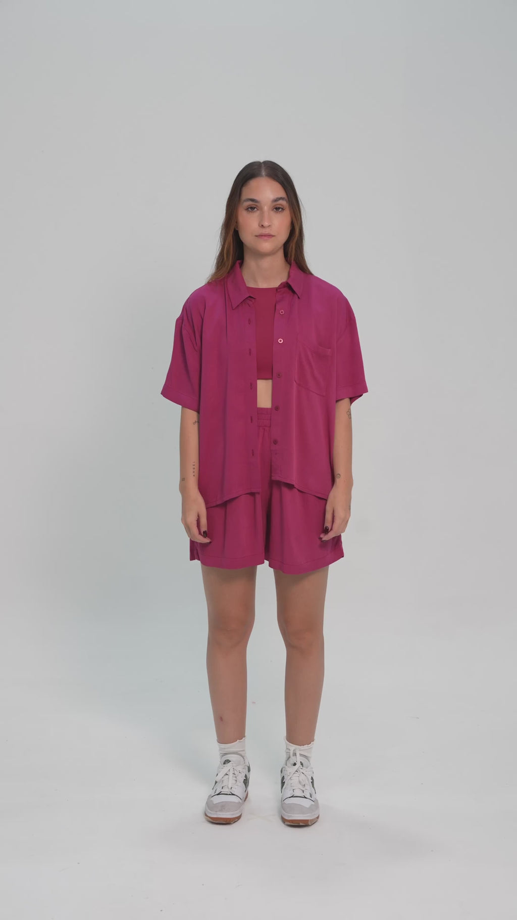 Shirt Breezy Manga Corta - Wine