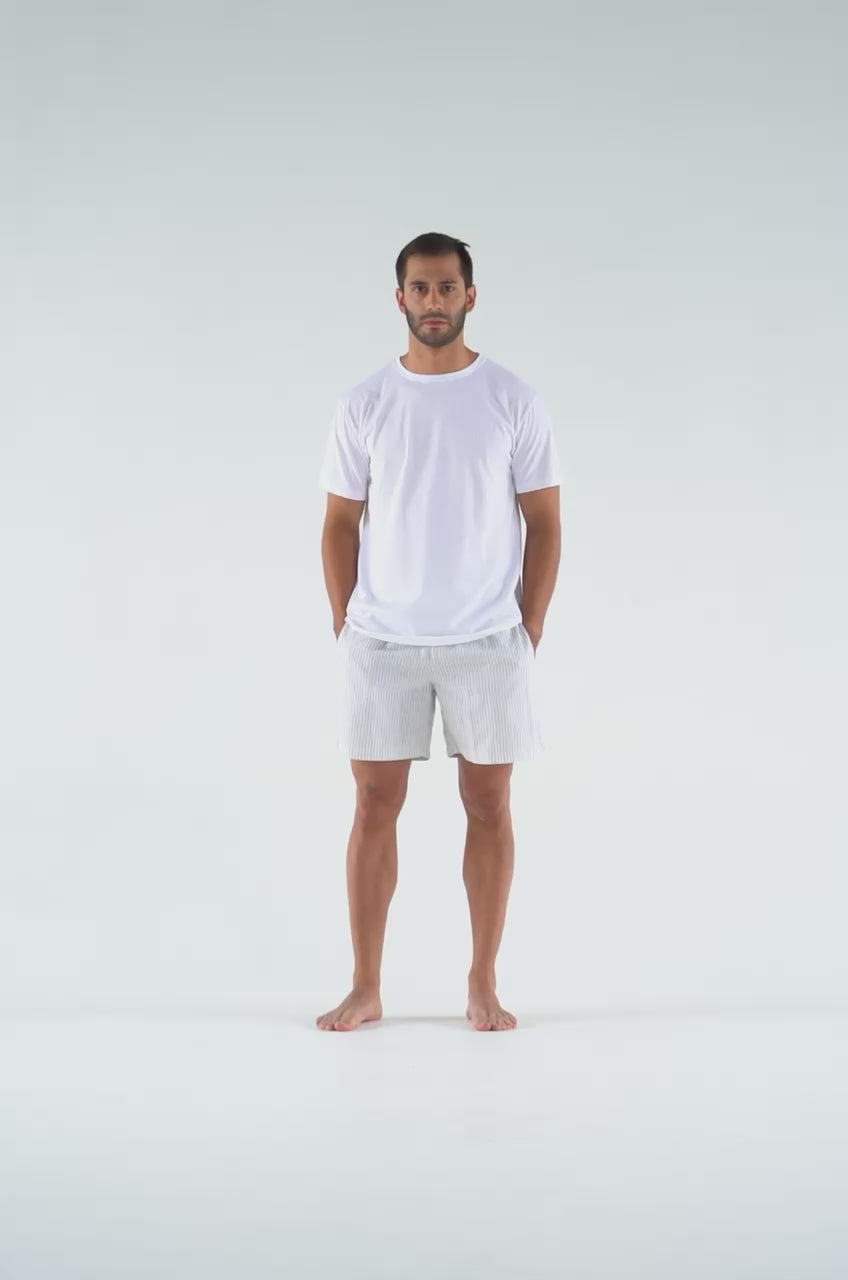 Pantaloneta Resort Rayas - Almond
