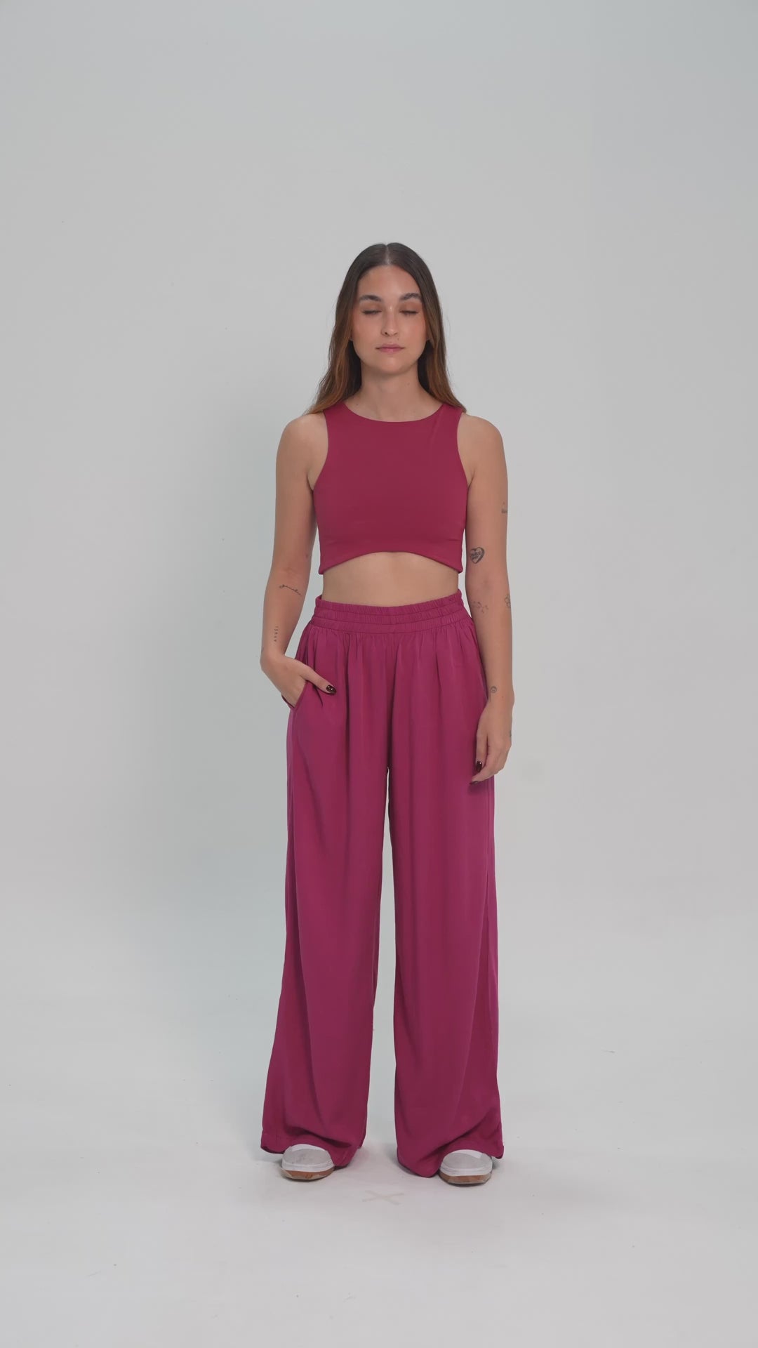 Crop top Soft - Wine