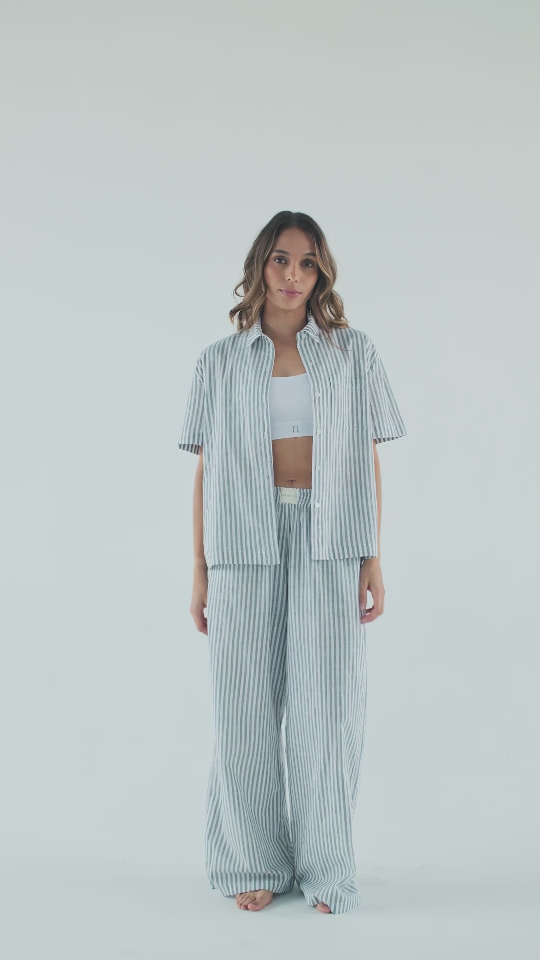 Set Pantalon Resort Rayas - Militar