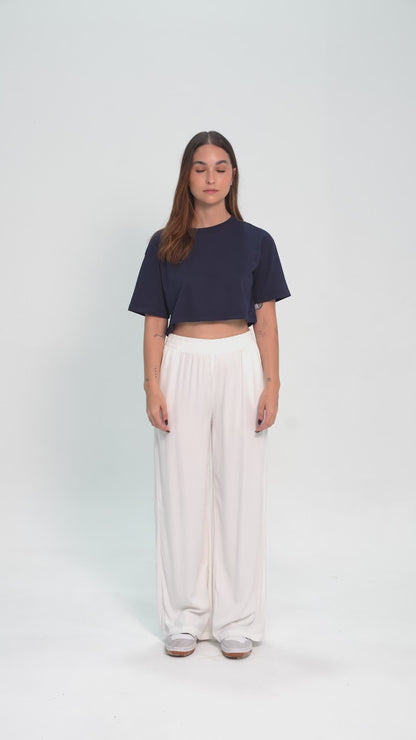 T-shirt Crop Navy