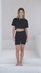 T-shirt Crop Black