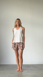 Pijama Short Mujer Brown