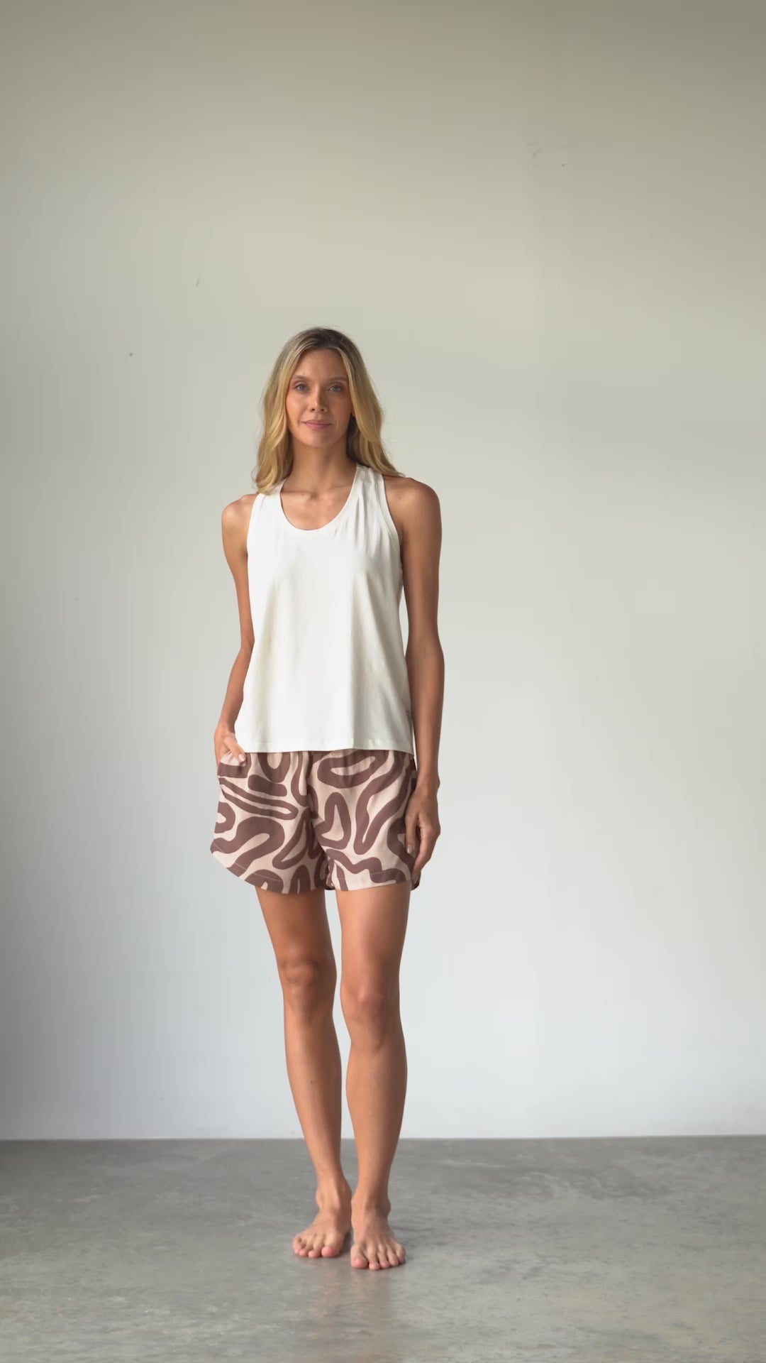 Pijama Short Mujer Brown