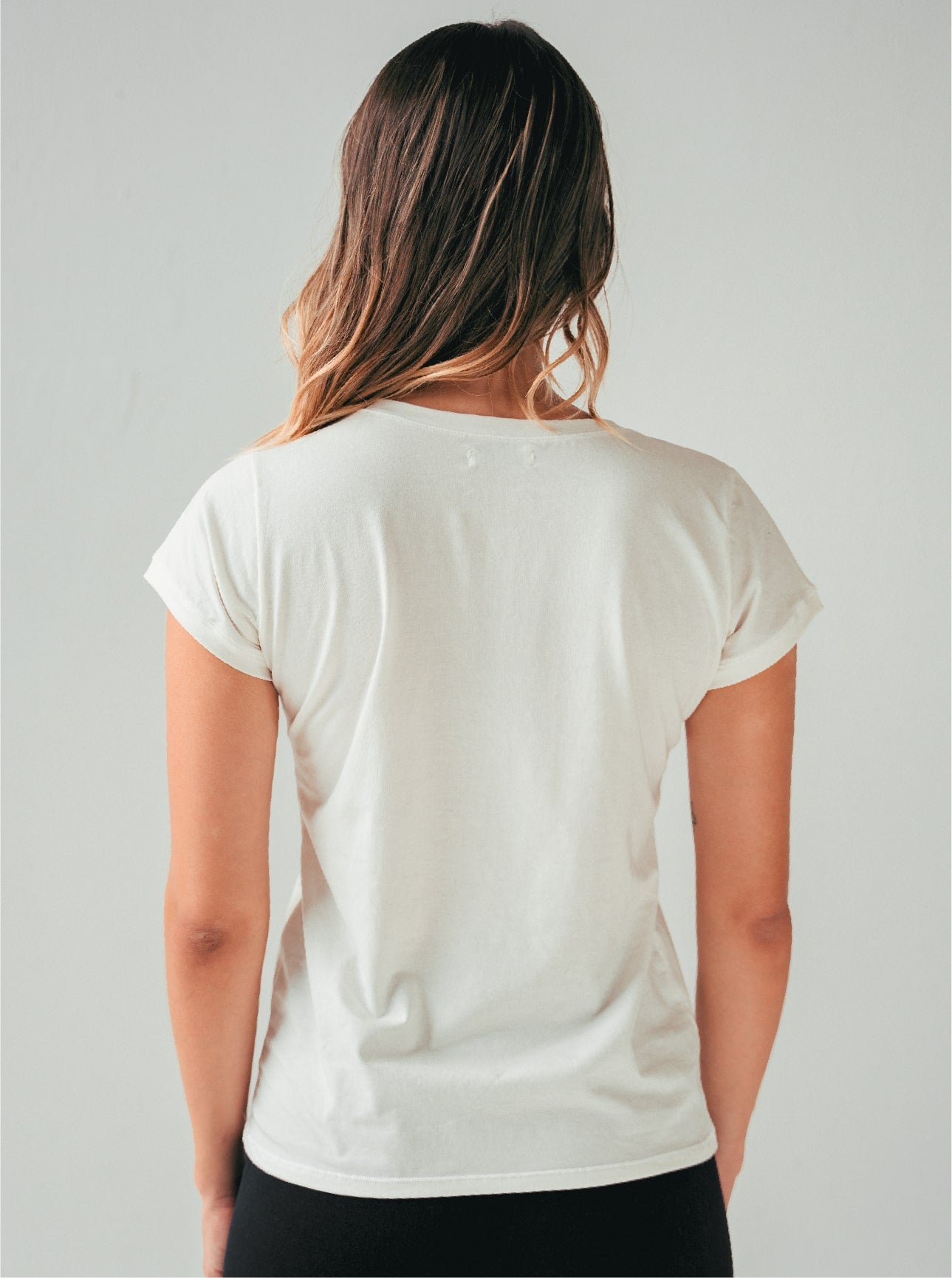 Camiseta mujer, manga corta, blanca