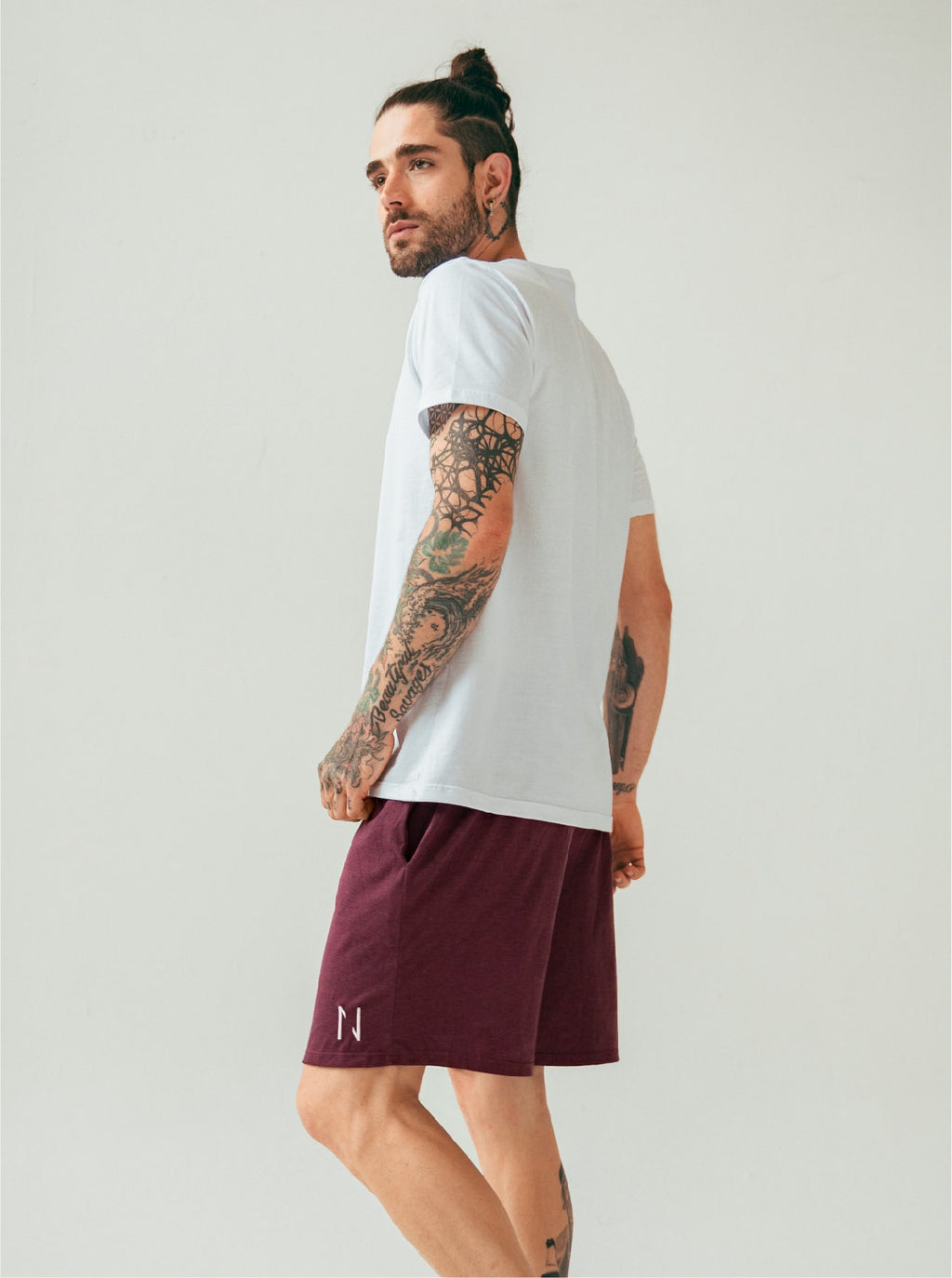 Pijama Pantaloneta Hombre Wine