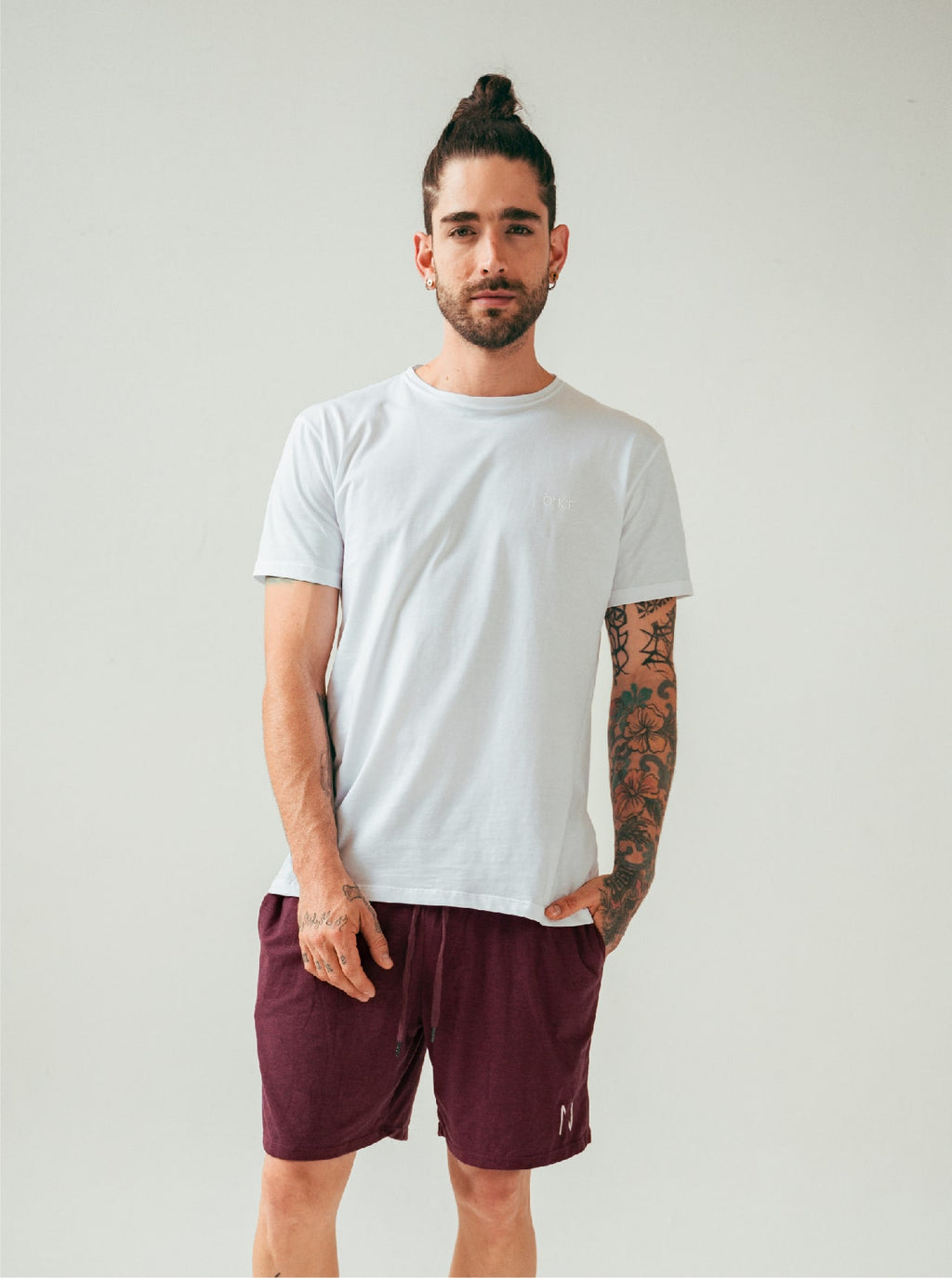 Pijama Pantaloneta Hombre Wine